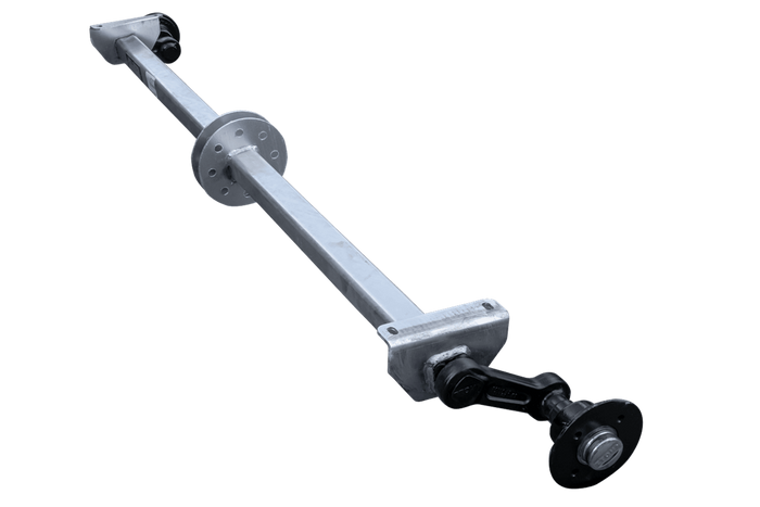 KNOTT VG7-L χωρίς φρένο άξονα για ρυμουλκούμενο 750kg 1607mm 2027mm 4x100