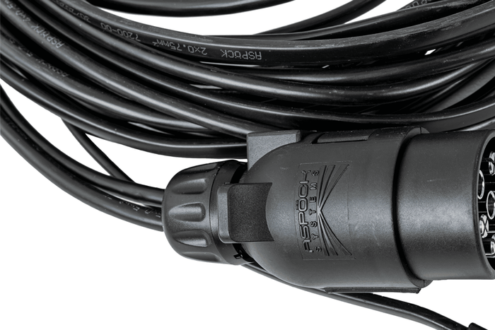 ASPÖCK ηλεκτρική εγκατάσταση πλεξούδα τρέιλερ 4,5 m 7 PIN μπαγιονέτες βύσματος 2x 5 PIN