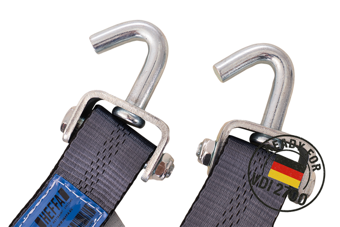 Ιμάντας μεταφοράς ρυμούλκησης HEFFA CARLINE 130, ιμάντας ασφάλισης τροχού 2,8m/50mm/5t VDI 2700