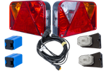 Σετ φώτων: Πίσω φώτα DOBPLAST DPT35 + πλευρικά φώτα σήμανσης ASPÖCK FLEXIPOINT I + καλωδίωση MANTES 4,5m 13PIN