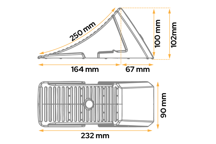 Σφήνα τροχού με βάση στήριξης AL-KO UK10 h:102mm