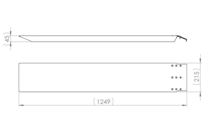 Ράμπα πρόσβασης αλουμινίου Unitrailer UNI L1250 ALU