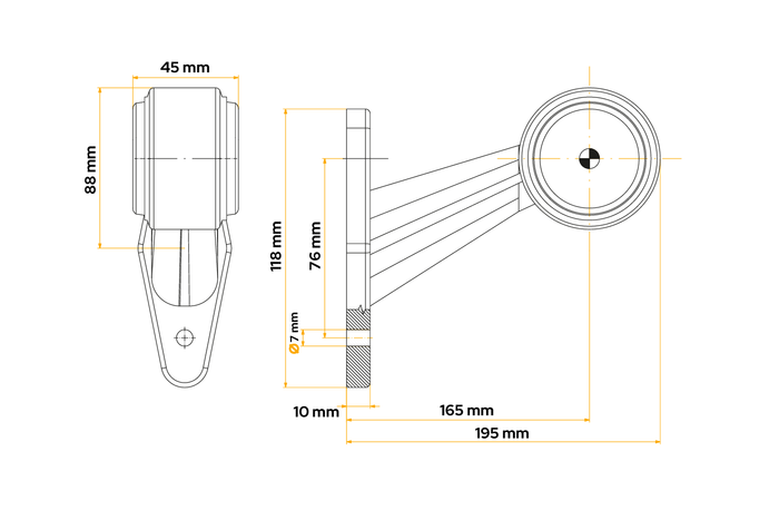 FRISTOM FT-009E LED λαμπτήρας γενικής χρήσης σε ελαστικό βραχίονα