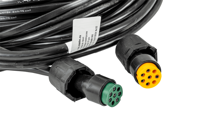 MANTES ηλεκτρική εγκατάσταση πλεξούδα τρέιλερ 8m 13 PIN PLUG BAYONET 2x 8 PIN