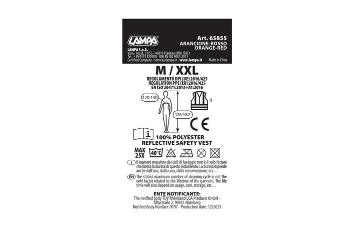 LAMPA Σωσίβιο ανακλαστικό γιλέκο γενικής χρήσης M-XXL