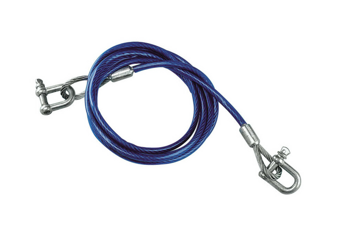 Σχοινί ρυμούλκησης με κρίκους Σχοινί από χάλυβα LAMPA 3,5m/8mm/5t μπλε