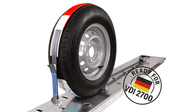 Ιμάντας μεταφοράς ρυμούλκησης HEFFA CARLINE 130, ιμάντας ασφάλισης τροχού 2,8m/35mm/3t VDI 2700