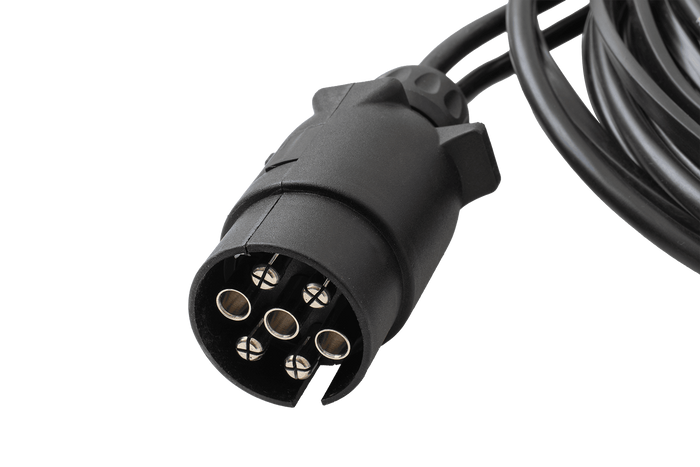 ASPÖCK ηλεκτρική εγκατάσταση πλεξούδα τρέιλερ 5 m 7 PIN μπαγιονέτες βύσματος 2x 5 PIN