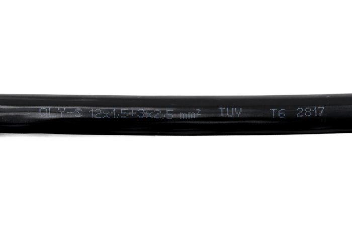 HYBSZ QLY-S 12x1.5+3x2.5 δεκαπεντάκλωνο ηλεκτρικό καλώδιο - 1m