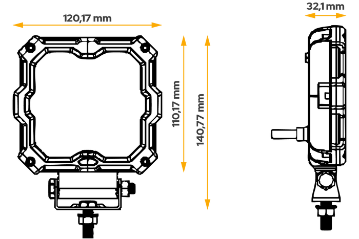 Ανακλαστήρας λάμπας εργασίας LED KAMAR X-SPIDER L0195 9xLED 1700lm
