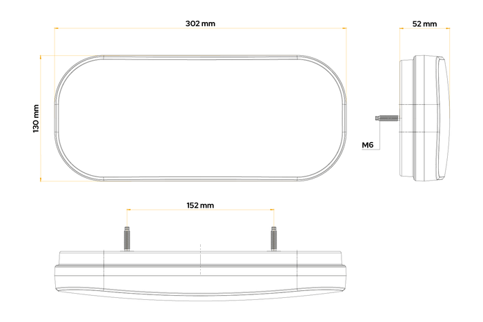 FRISTOM FT-610 LED πίσω λάμπα, 6 λειτουργιών, αριστερά