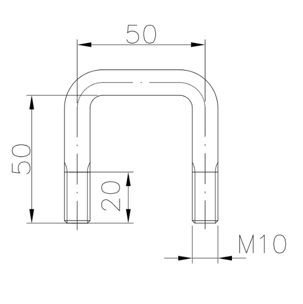 WINTERHOFF ZBF 20-PO τετράγωνος σφιγκτήρας τύπου C M10 50/50