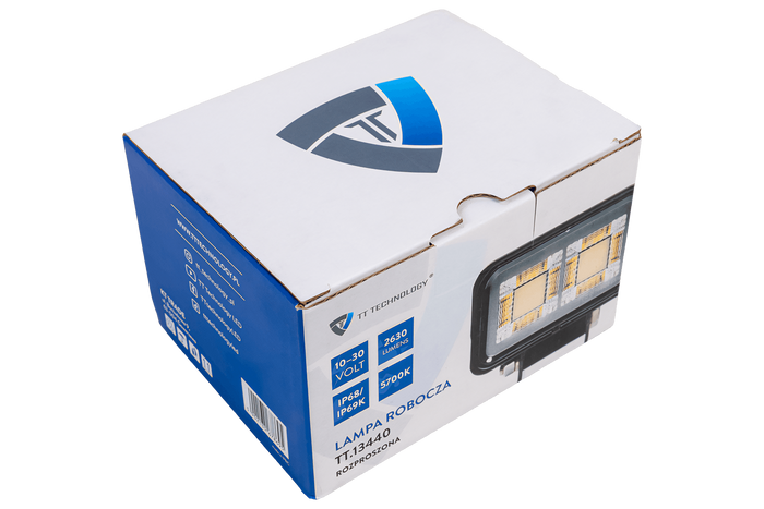 Λάμπα εργασίας LED ανακλαστήρας TT TECHNOLOGY BLACK TT.13440 40xLED 2630lm ορθογώνια