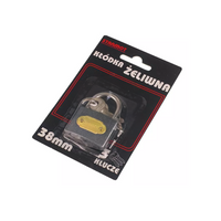 Λουκέτο από χυτοσίδηρο 38mm HERMON, διάμετρος ματιού 4,5mm