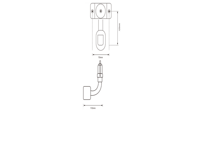 Υποδοχή καρφιτσών για τη στερέωση του φάρου τύπου U