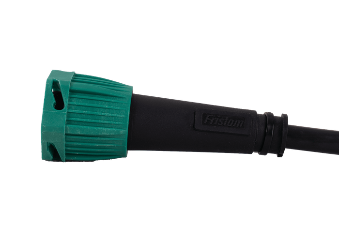 FRISTOM 6-PIN δεξιό βύσμα μπαγιονέτ για τρέιλερ, πράσινο, με καλώδιο 1 m