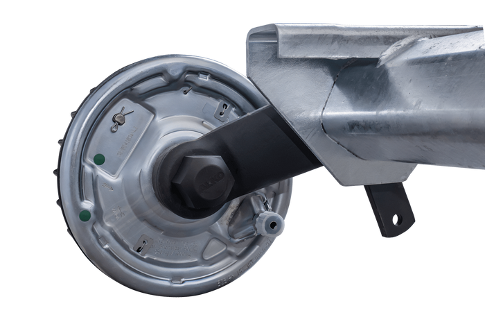 AL-KO EURO άξονας φρένων για ρυμουλκούμενο / ρυμουλκούμενο 1800kg 1750mm 2250mm 5x112