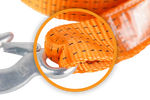 Σχοινί ρυμούλκησης με γάντζους Ιμάντας ρυμούλκησης HILLS 4,5m/50mm/5t πορτοκαλί