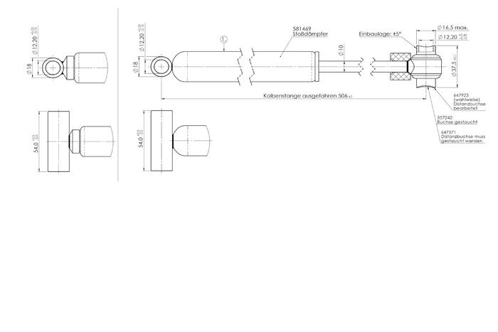 Αμορτισέρ συσκευής υπέρβασης AL-KO 251S 2700 kg - νέου τύπου