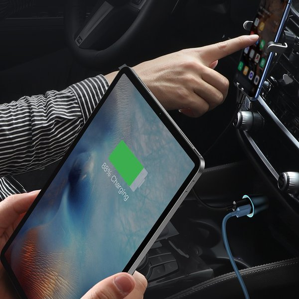 Σετ φορτιστή αυτοκινήτου BASEUS Golden Pro 2xUSB 40W + Καλώδιο USB