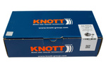 Πλήμνη με ρουλεμάν για άξονα χωρίς φρένο KNOTT 5x112, σετ παξιμαδιών καλύμματος