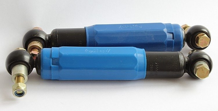 Σετ: 2x AL-KO Octagon αμορτισέρ μπλε 1350-2700 kg + 2x σετ στηριγμάτων AL-KO