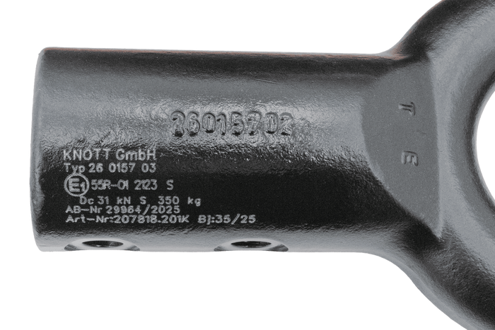 Ρυμουλκούμενο KNOTT KK7937S με κρίκο για ρυμουλκούμενο 3500kg με σωληνωτή ράβδο έλξης 60mm, νέου τύπου