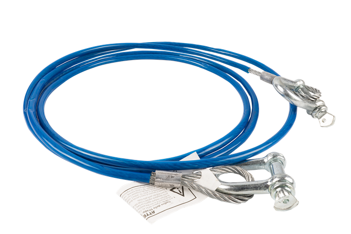 Σχοινί ρυμούλκησης με κρίκους Σχοινί από χάλυβα LAMPA 3,5m/6mm/3t μπλε