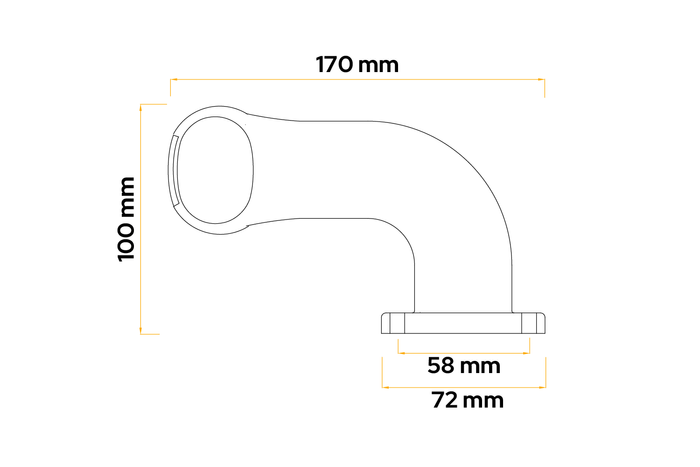 ASPÖCK SUPERPOINT II αριστερό φωτιστικό σήμανσης σε ελαστικό βραχίονα