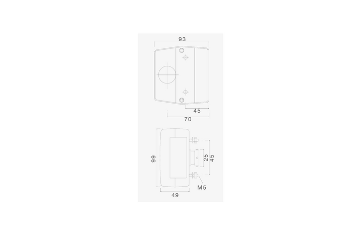 ASPÖCK MINIPOINT πίσω φανάρι μπαγιονέτ 5PIN 4 λειτουργίες γενικής χρήσης