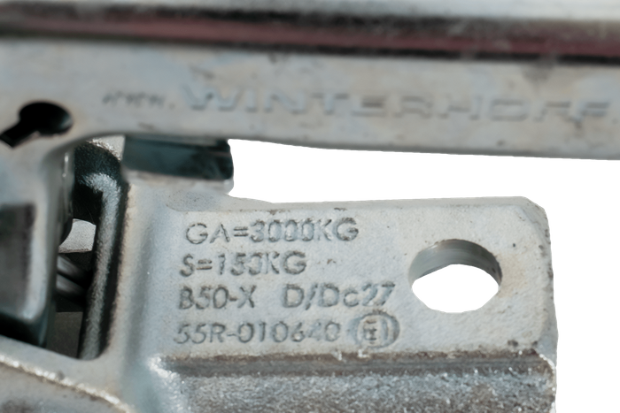 WINTERHOFF WW30-D3-K1414 κοτσαδόρος με μπάλα για ρυμουλκούμενο 3000 κιλών με σωληνοειδές ράβδο έλξης 50 mm, χυτοσίδηρος