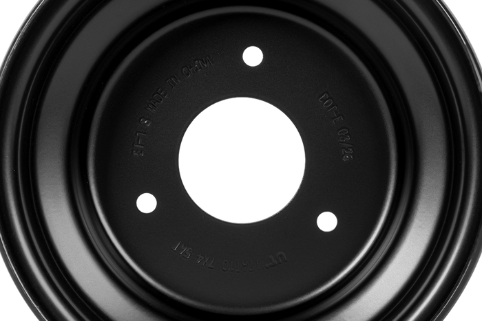 Ζάντα UNITRAILER από χάλυβα μαύρη 4.5ATx7" 3x90 ET:-1.8