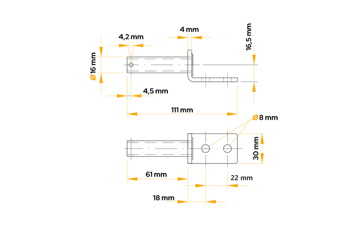 Βάση μεντεσέδων πλευρικού τρέιλερ WINTERHOFF BSCHG 10-17-A