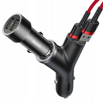 Φορτιστής αυτοκινήτου BASEUS Y Type 2xUSB, Πρίζα Αναπτήρα 40W