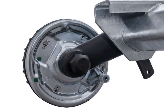 AL-KO EURO άξονας φρένων για ρυμουλκούμενο / ρυμουλκούμενο 1800kg 1350mm 1850mm 5x112