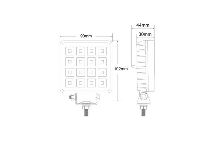 Λάμπα εργασίας LED TruckLED L0154 16xLED 1844lm με διακόπτη