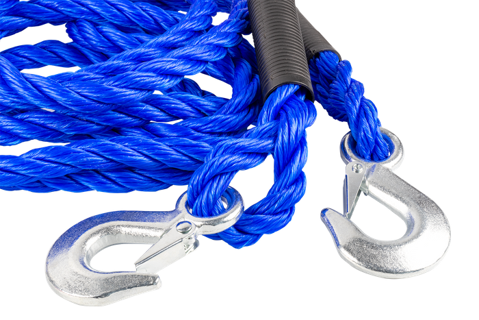 Σχοινί ρυμούλκησης με γάντζους LAMP ιμάντας ρυμούλκησης 4m/18mm/5t μπλε