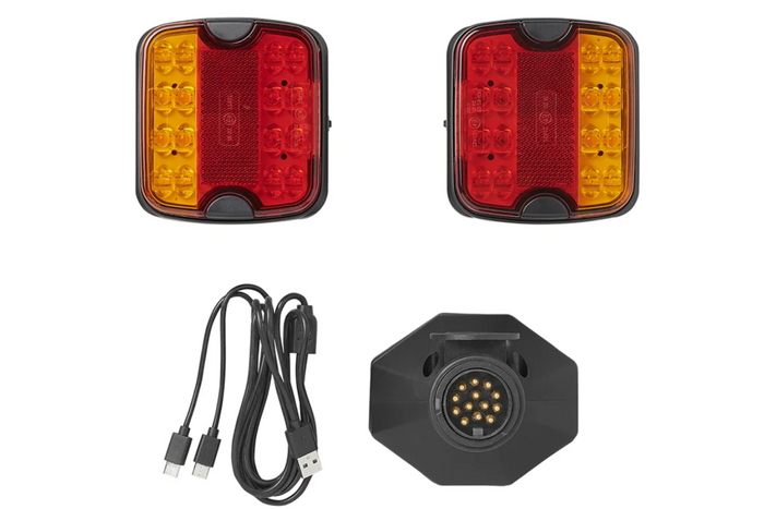 Πίσω φώτα ProPlus LED 13 ακίδων 4 λειτουργίες αριστερά + δεξιά, μαγνητικά, bluetooth