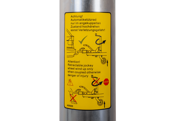 Ενισχυμένος τροχός jockey KNOTT ATK60 με λαβή 350kg 60mm 785-1020mm