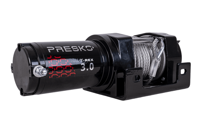 Ηλεκτρικό βαρούλκο για ρυμουλκούμενο PRESKO T-REX 3.0 12V 1360kg με χαλύβδινο καλώδιο 11m