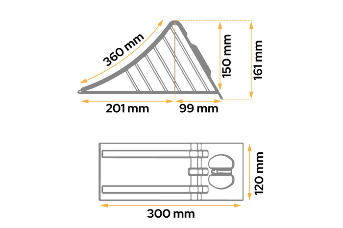 Σφήνα τροχού με βάση στήριξης AL-KO UK36 h:161mm