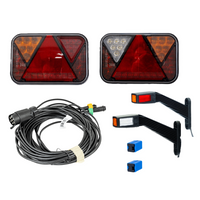 Σετ φώτων: FRISTOM FT-270 πίσω φώτα LED + FRISTOM FT-145 LED πλαϊνά φώτα σήμανσης + MANTES 7m ζώνη 7-PIN