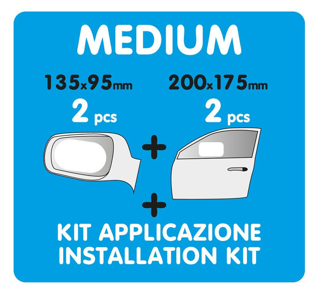 Κάλυμμα βροχής για καθρέφτες και παράθυρα σετ CLEAR-VIEW 4 τεμαχίων, μέγεθος medium