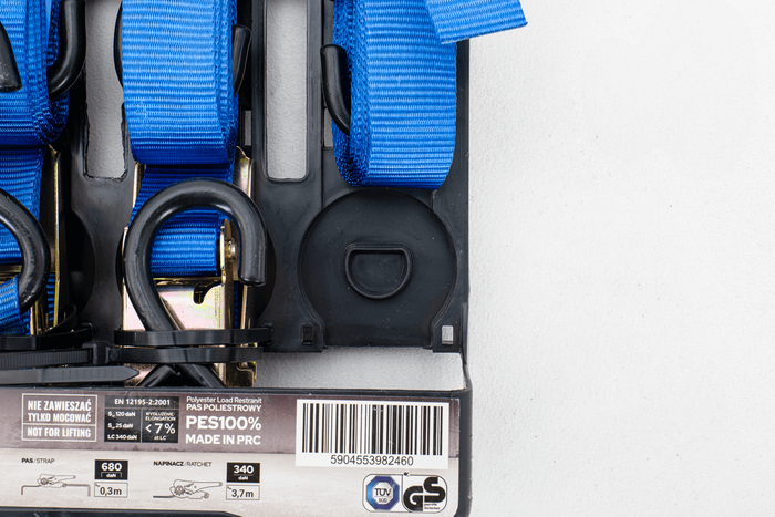 OUTLET Σετ τεσσάρων ιμάντων μεταφοράς UNITRAILER με εντατήρα 4m/25mm/0.68t μπλε