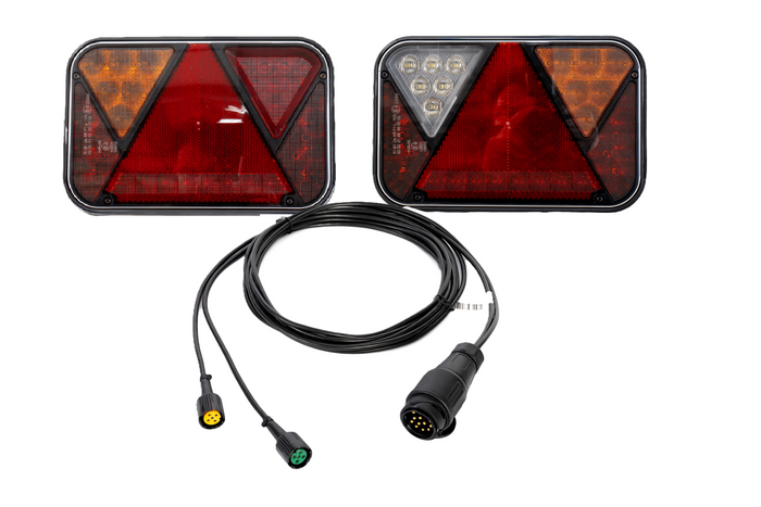 FRISTOM FT-270 πίσω φώτα LED + λουρί 13 PIN MANTES 5m