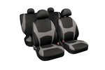 Σετ καλυμμάτων καθισμάτων αυτοκινήτου LAMPA Capri μαύρο/γκρι, για μπροστινά και πίσω καθίσματα