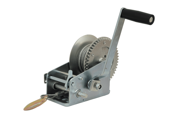 Χειροκίνητο βαρούλκο KNOTT 6X0017.008 για ρυμουλκούμενο 900kg με χαλύβδινο συρματόσχοινο