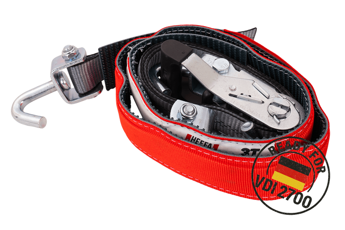 Ιμάντας μεταφοράς ρυμούλκησης HEFFA CARLINE 130, ιμάντας ασφάλισης τροχού 2,8m/35mm/3t VDI 2700