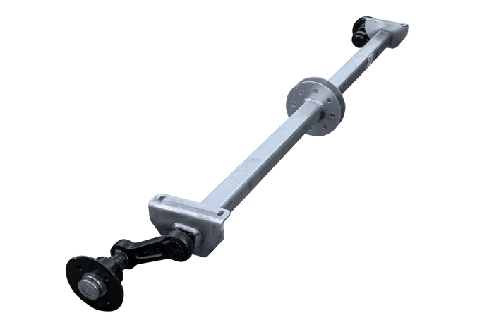 KNOTT VG7-L χωρίς φρένο άξονα για ρυμουλκούμενο 750kg 1607mm 2027mm 4x100