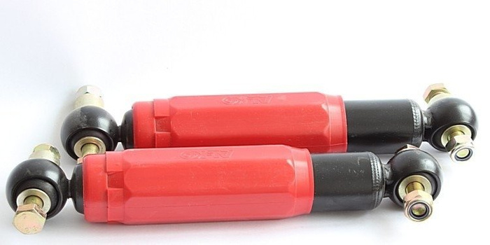 Σετ: 2x AL-KO Octagon αμορτισέρ κόκκινο 1800-3500 kg + 2x σετ στηριγμάτων AL-KO